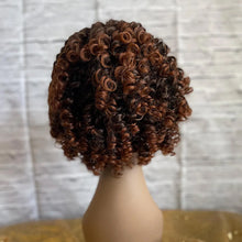 Load image into Gallery viewer, Brown Highlights Headband Short Twist Bob Wigs Kinky Curly Glueless Wig for Black Women
