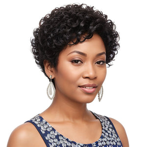Short Black Human Hair Wig Glueless Bob Deep Curly 5x5 Closure Pre-cut Lace Wig For Summer